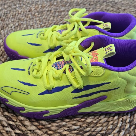 PUMA Kids MB.04 LaMelo Ball Basketball Shoes – Bright Yellow – Size 2C Worn Once - Picture 2 of 6